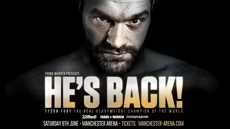 Tyson Fury announces comeback - with sights set on Anthony Joshua
